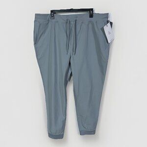 Rhoback Men’s 3XL Delta Performance Joggers Pants Thunder Gray Pockets NWT